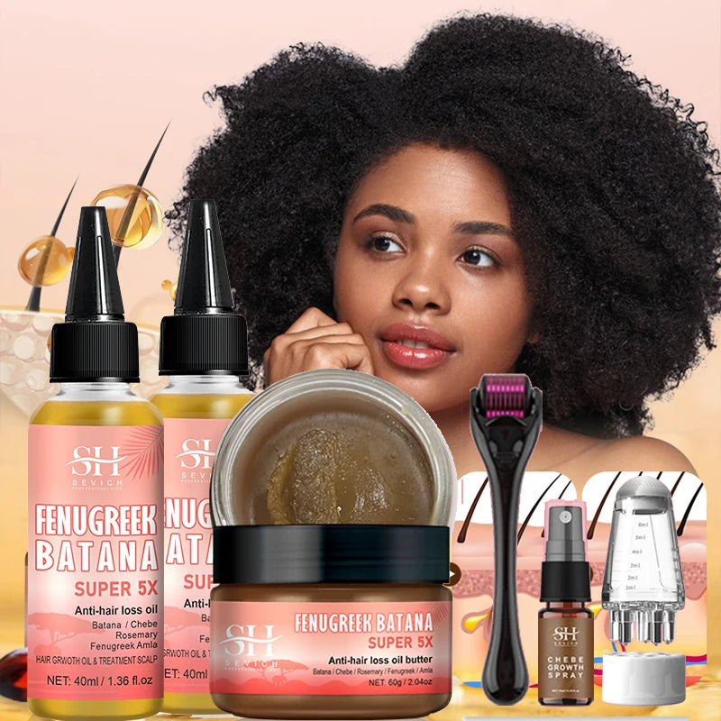 Naturals Anti-Hair Loss Oil Super 5x set African fast hair growth