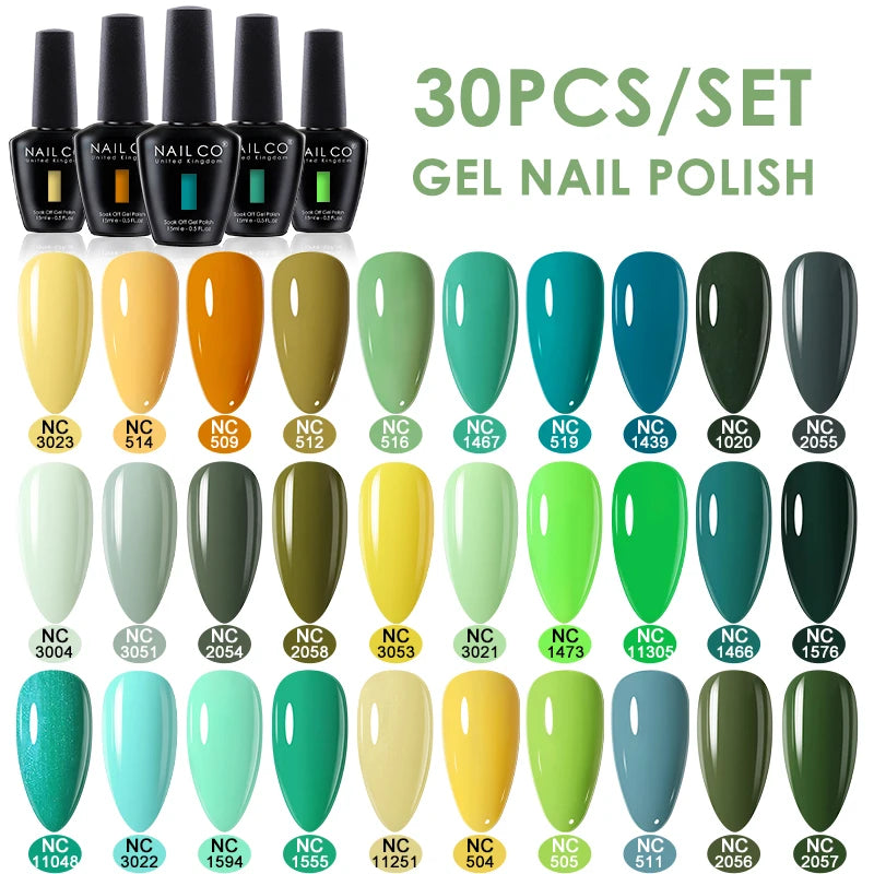 NAILCO 15ml 20/30pcs Gel Nail Polish Set Spring Summer Color UV Gel Nail Art All For Manicure  Gel Paint For DIY Professionals