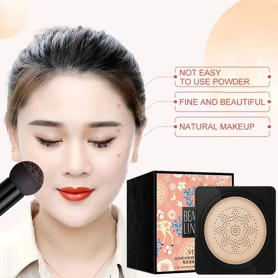 Mushroom Head Air Cushion CC Cream Foundation Moisturizing Long Lasting Face Comestics Natural Brighten Face Base Tone Make Up