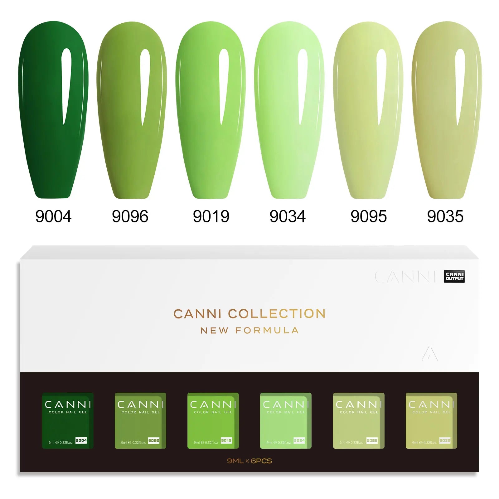 CANNI HEMA FREE Nail Gel Polish VIP Kit Jelly Amber Color Collection Semi Permanent French Nail Gorgeous Color 9ml*6pcs/set