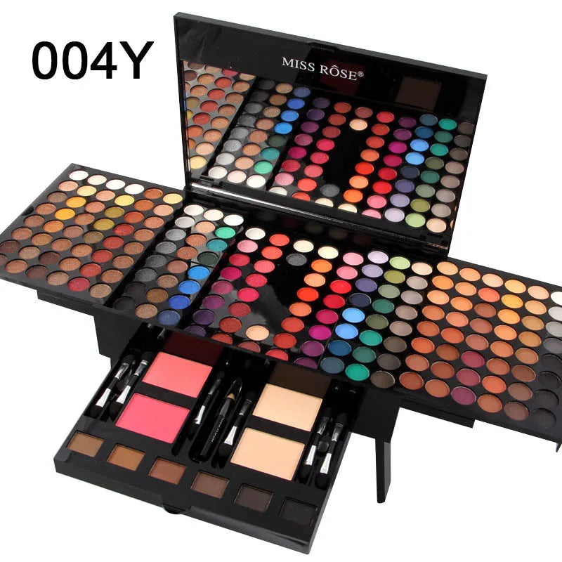 Miss Rose Professional Makeup 194 Color Matte Shimmer Palette Cosmetic Foundation Powder Blush Eyebrow Contouring Beauty Kit Box