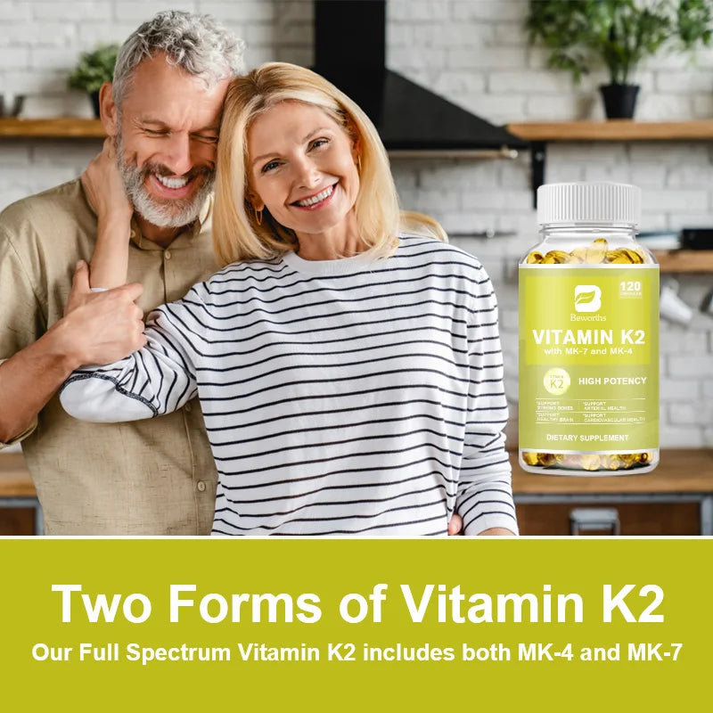 BEWORTHS Vitamin K2 Capsules Support Healthy Bones & Arteries Healthy