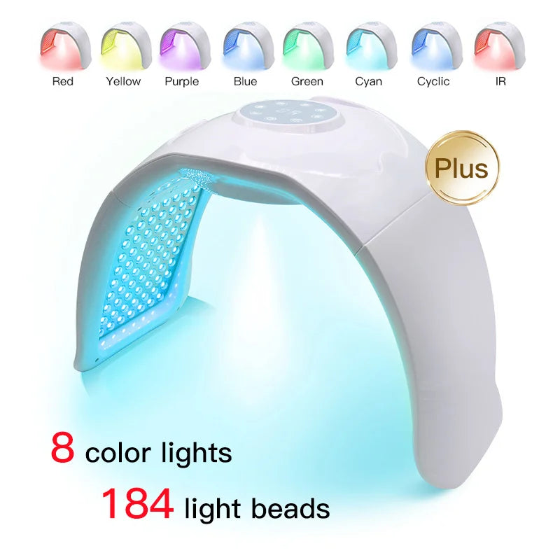 Facial Photon Led  8 Colors Face Mask Red Lights Infrared Therapy PDT Face Lifting Anti Wrinkle Machine Anti Acne Personal Care
