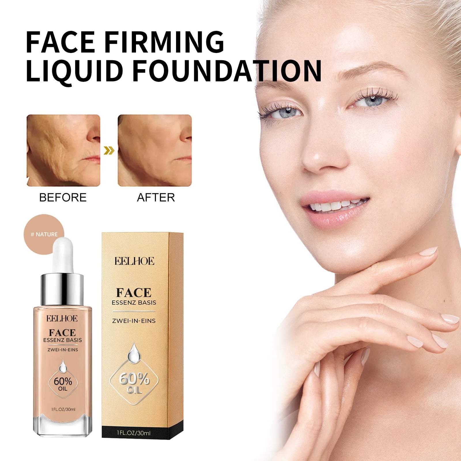 Liquid Foundation Waterproof Makeups High Coverage Concealer Long-lasting Cover Dark Circle Brighten Matte Moisturizing BB Cream