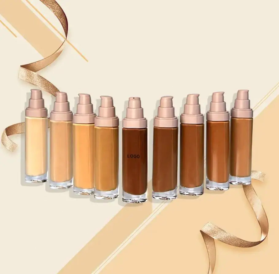 Liquid Foundation Long Lasting Private Label Matte Waterproof Makeup Foundations Vegan Dark Skin Cosmetics Wholesale Bulk