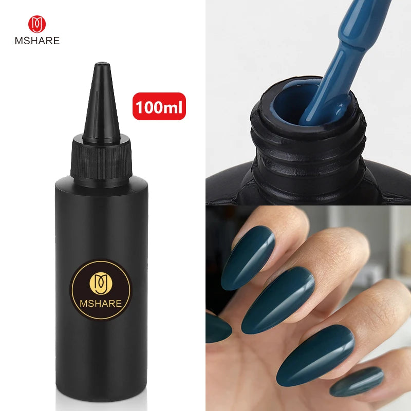 MSHARE 100ML Nail Gel Polish Soak Off UV LED Nails Vernis Semi Permanent Varnish Polish White Red Nail Gel Art