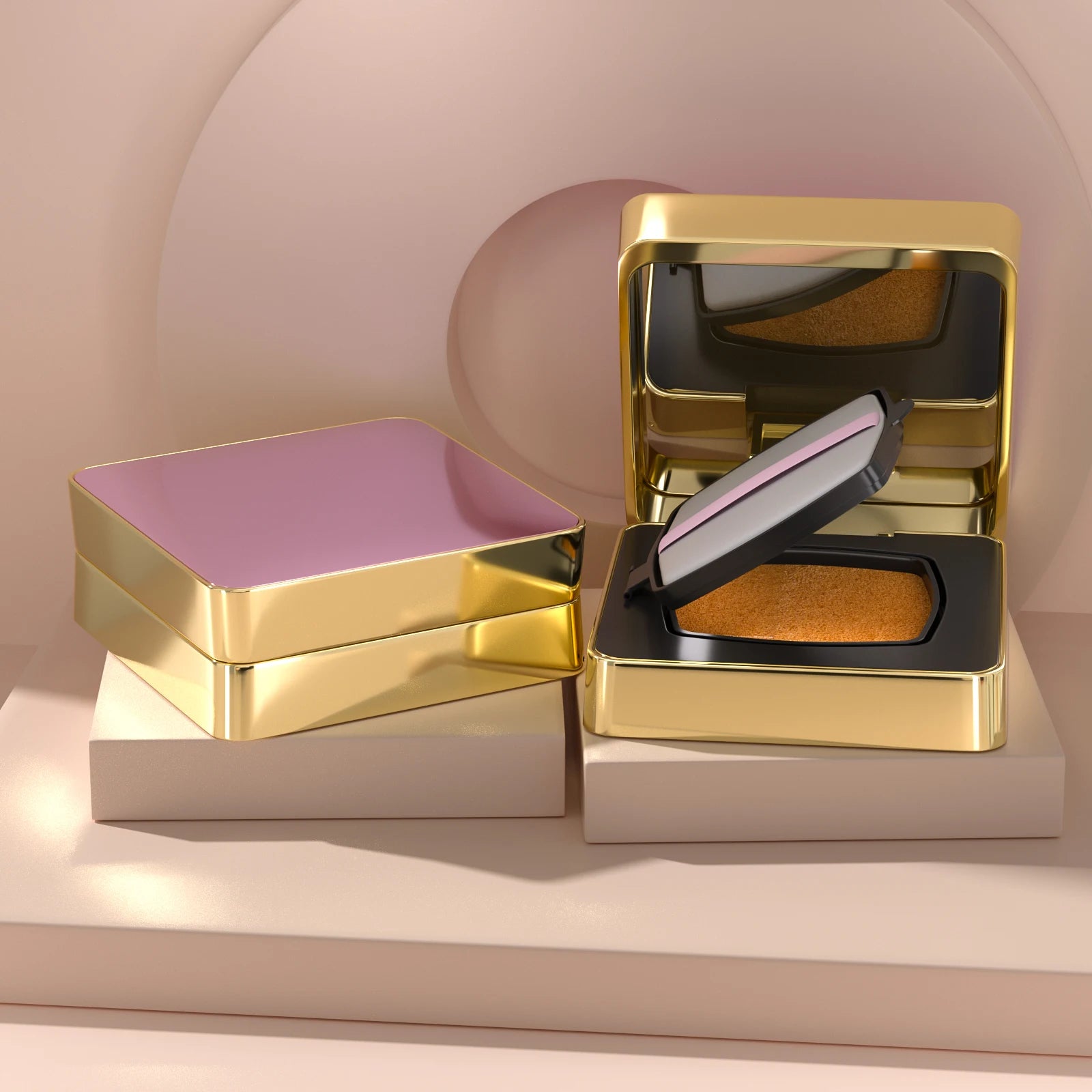 Séfralls Cherry Blossom Air Cushion CC Cream Set 12g×2 (Wheat/Copper) - Hydrating Moisturizing Foundation, Long Lasting Natural