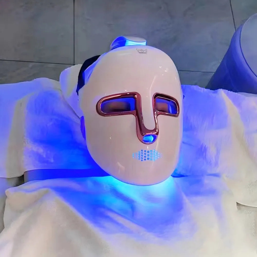 7 Colors LED Face Mask Wireless Red Light Therapy for Skin Tightening Face Care USB Rechargeable Photon Beauty Instrument