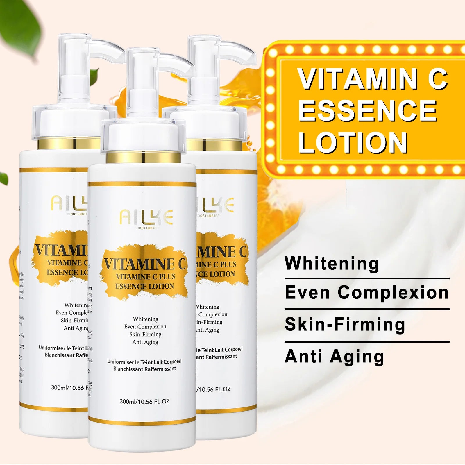 AILKE Vitamin C Skin Care, Even Skin Tone Cream, Regenerae Serum, Radiant Skin, Hydrating, Color Correction, Paraben Free