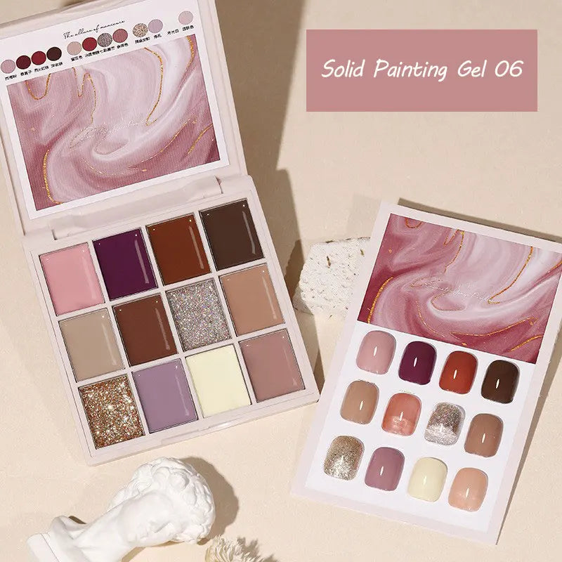 Arte Clavo Solid Painting Gel 16 Colors Vernis Semi Permanent UV LED Top Coat LED Soak Off Lacquer Hybrid Nail Art Manicure