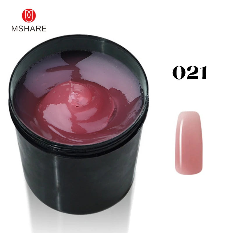 MSHARE 250g Clear Acrylic Gel Hard Gel For Nail Extension Pink Nude White Acrygel Hema Free Builder Nail Gel French Nails Art