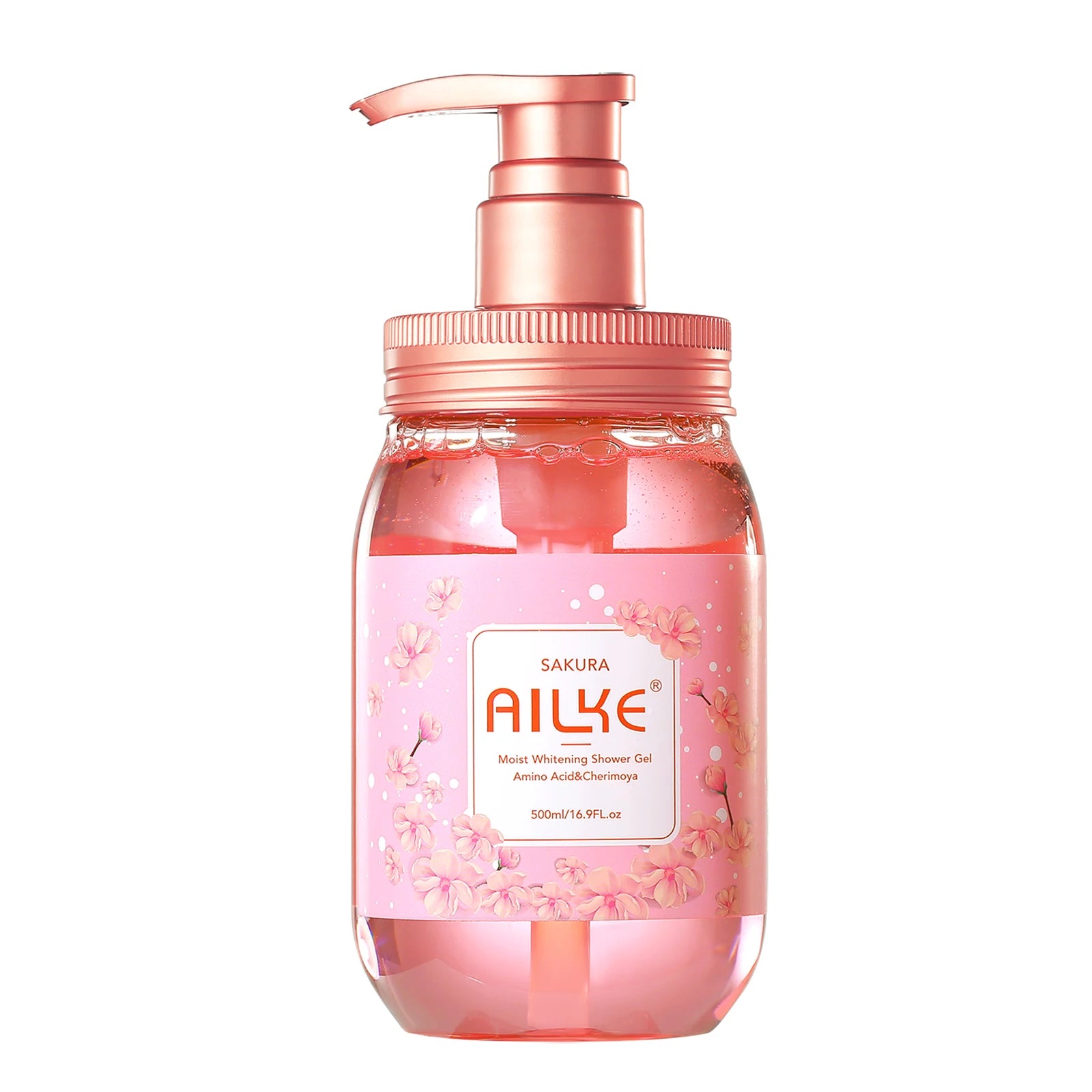 AILKE Cherry Blossom Shower Gel, Deep Clean, Whitening, Moisturize, Soothe Skin, Exfoliates, With Natural Ingredient Body Wash