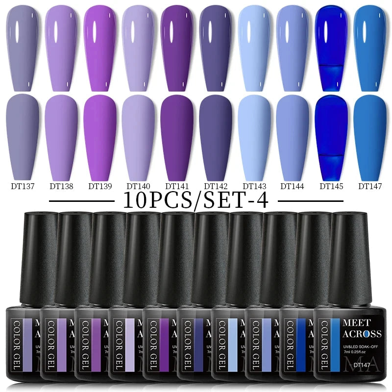 10-12Pcs/set Thermal Gel Nail Polish Set 3 Layers Color Change Nails Semi Permanent Gel Nail Polish For Manicure nail supplies