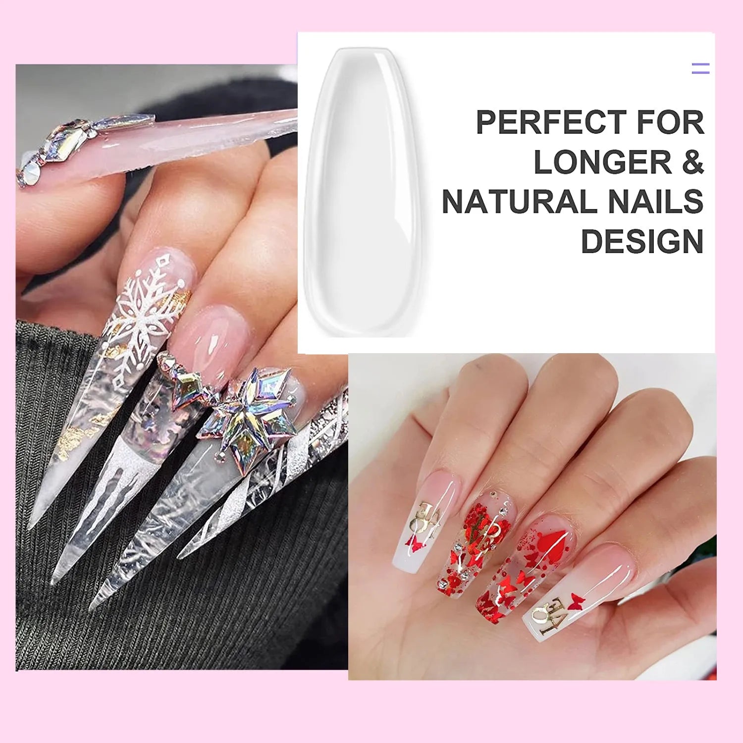 Makartt Builder Nail Gel 15ml 5 in 1 Multifunctional Clear Gel Nail Polish Base Coat Nail Strengthener Gel Nail Extension