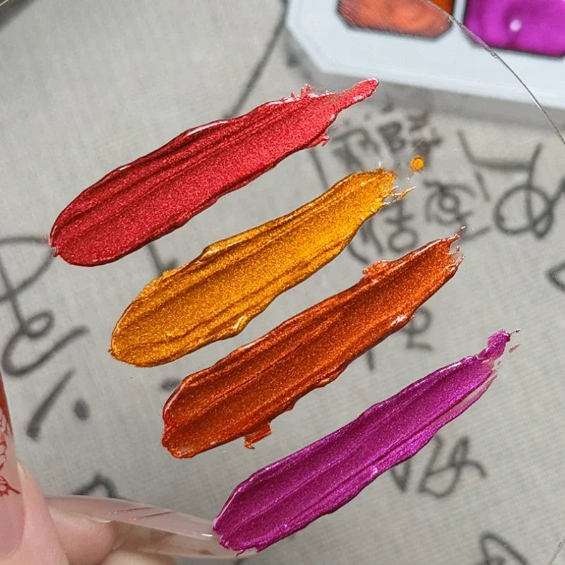 4 Colors Red Gilding Pat Painting Gel Nail Polish High Saturated Thick Paint Gradient Nail Polish Gel Varnishes For Manicure