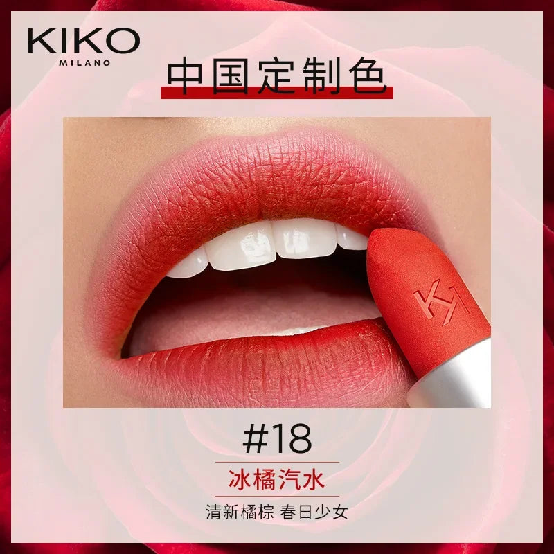 Italy KIKO High Quality Brand Lipstick Matte Satin 13 Colors Long Lasting Waterproof  Lip Stick Lips Beauty Makeup Comestics