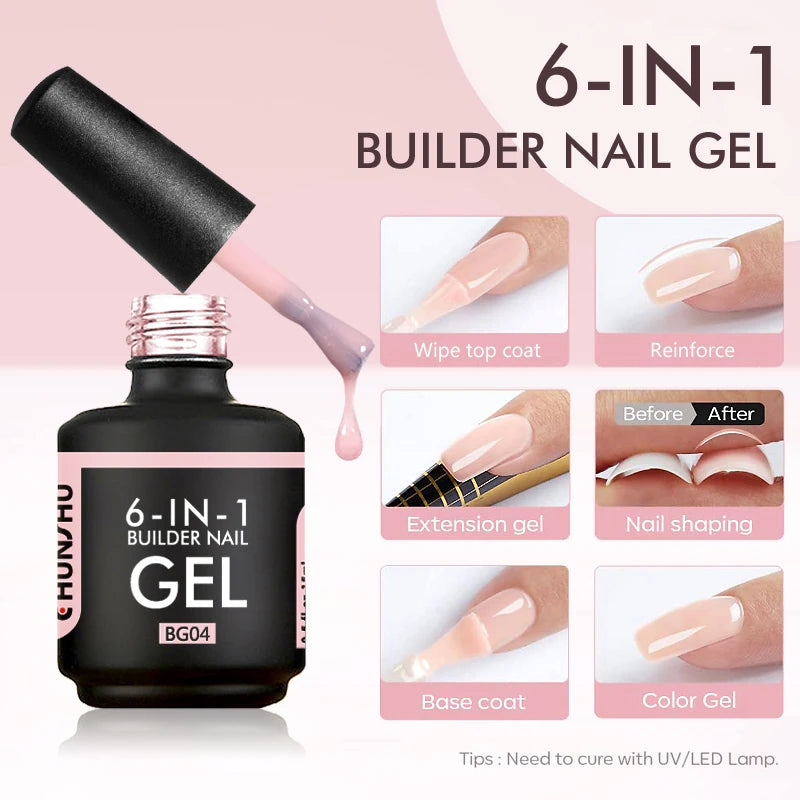 CHUNSHU 6 IN 1 Extension Gel 15ML Builder Nail Gel
