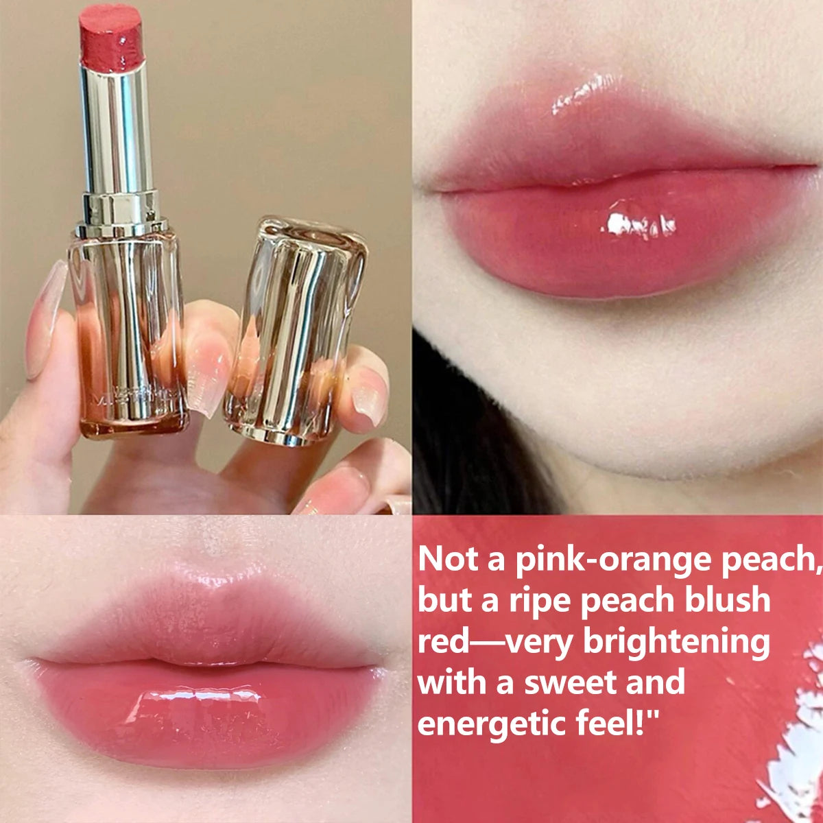 MISTINE Long-Lasting Lipstick Non-Transfer Coffee Ice Lipstick Glossy Liquid Lip Gloss Matte Red Brown Lip Color