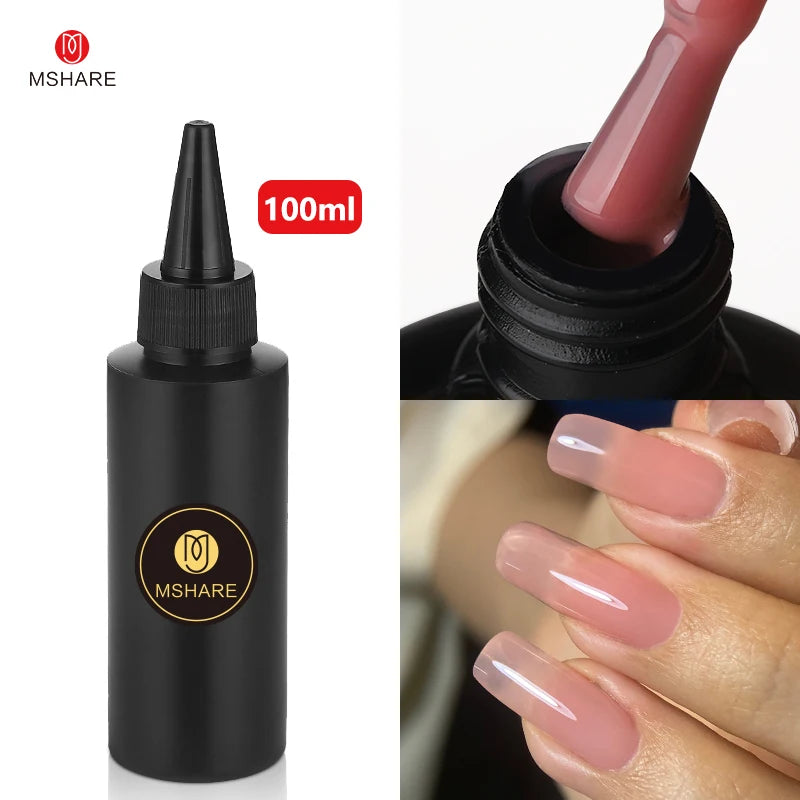 MSHARE 100ML Nail Gel Polish Soak Off UV LED Nails Vernis Semi Permanent Varnish Polish White Red Nail Gel Art