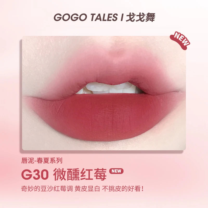 Gogotales Maquillajes Milk Cream Lip Mud Naked Color Matte Velvet Lipstick Vegan Waterproof Lip Glaze Girl korean Makeup