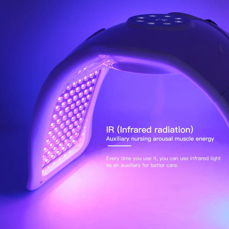 Facial Photon Led  8 Colors Face Mask Red Lights Infrared Therapy PDT Face Lifting Anti Wrinkle Machine Anti Acne Personal Care