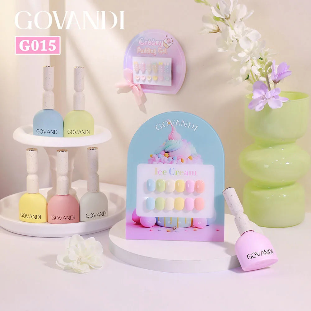 Candy Macaroon Nail Polish Set With Color Sample  Gellak Varnishes SoakOff UV Gel Polish For Nail Salon Manicure Whole Set 15ml