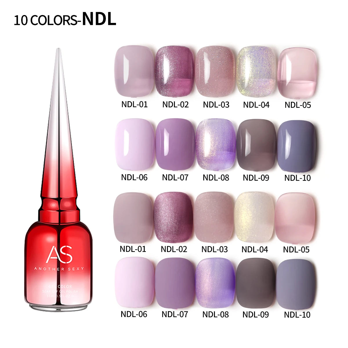 AS Nail Gel Polish Set 210 Colors Choose 10 Pieces Kit Another Sexy Nail Vernis Varnish Gift Uv Gel