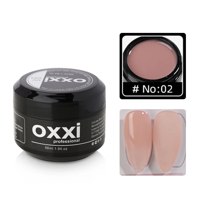 OXXI 56ml UV Nail Extension Gel Semi-permanent Builder Varnish Manicure Poly Nails Gellac Acryl Gel Polish Easy Building Enamels
