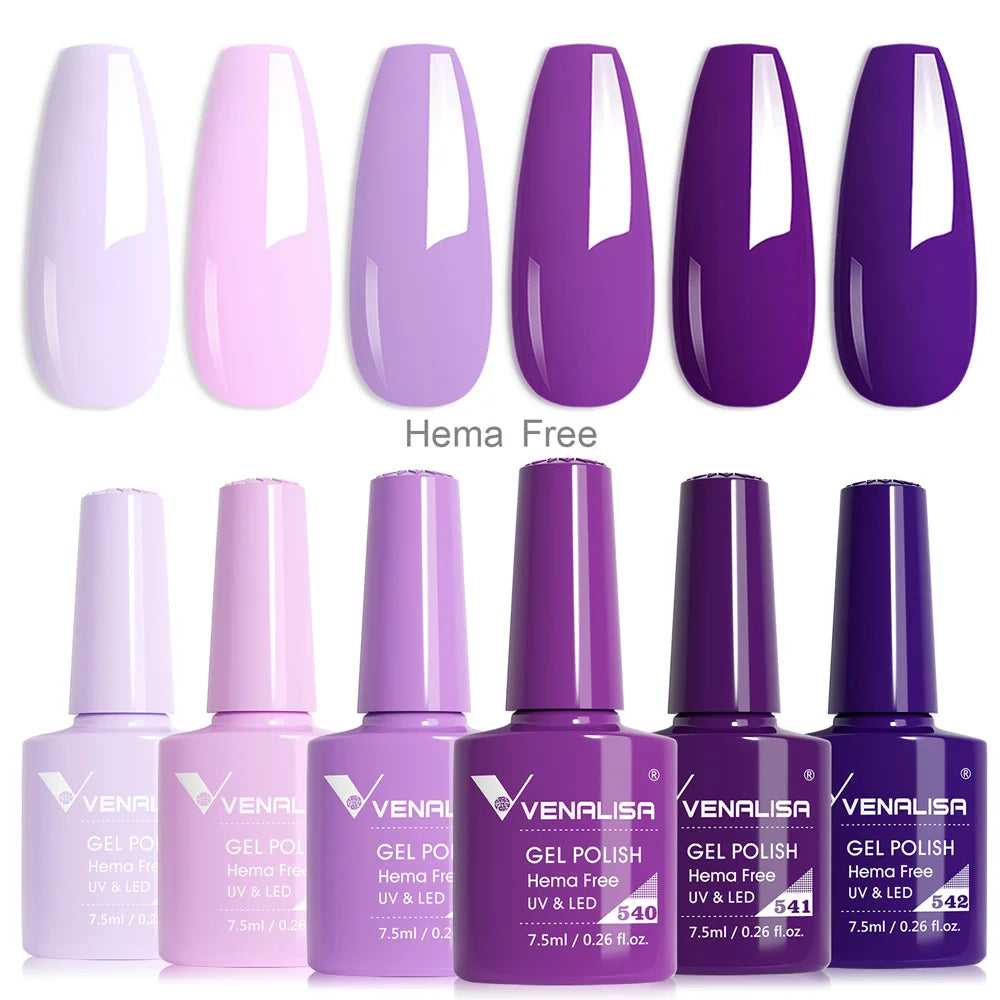 Rose Rubber Base Venalisa Nail Gel Polish Set