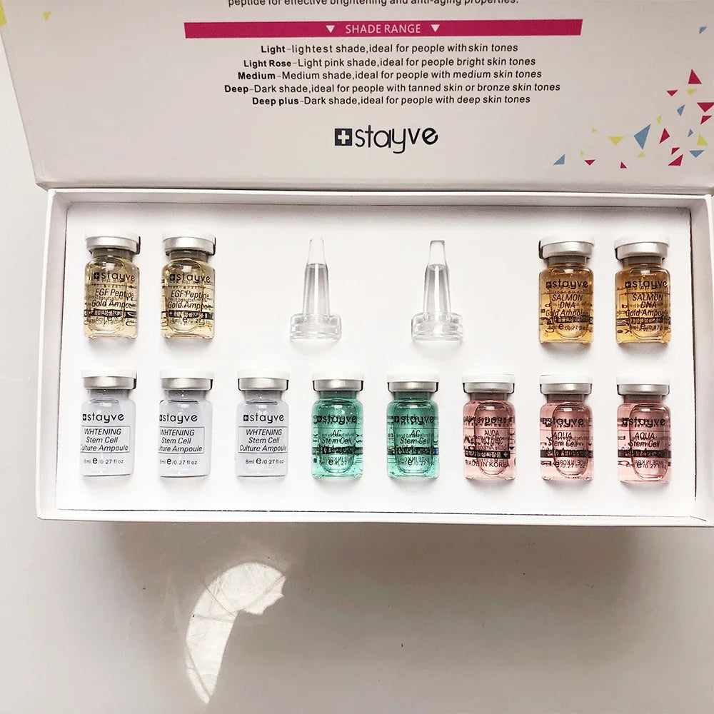 Korea Stayve 8ml BB Cream Glow Ampoule Kit Hyaluronic Moisturizing Foundation Cream For Men and Women Beauty Skin Care