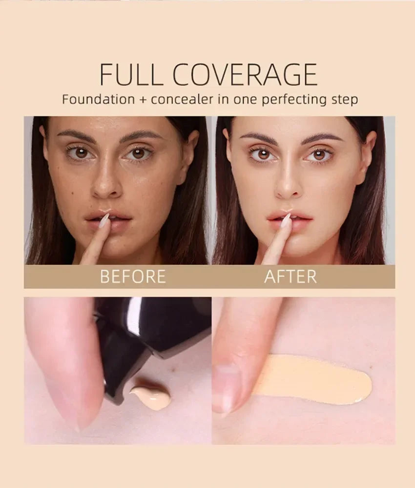 Liquid Foundation Private Label Natural Full Coverage Long Lasting Concealer Oil Control Moisture Custom Logo Makeup Wholesale