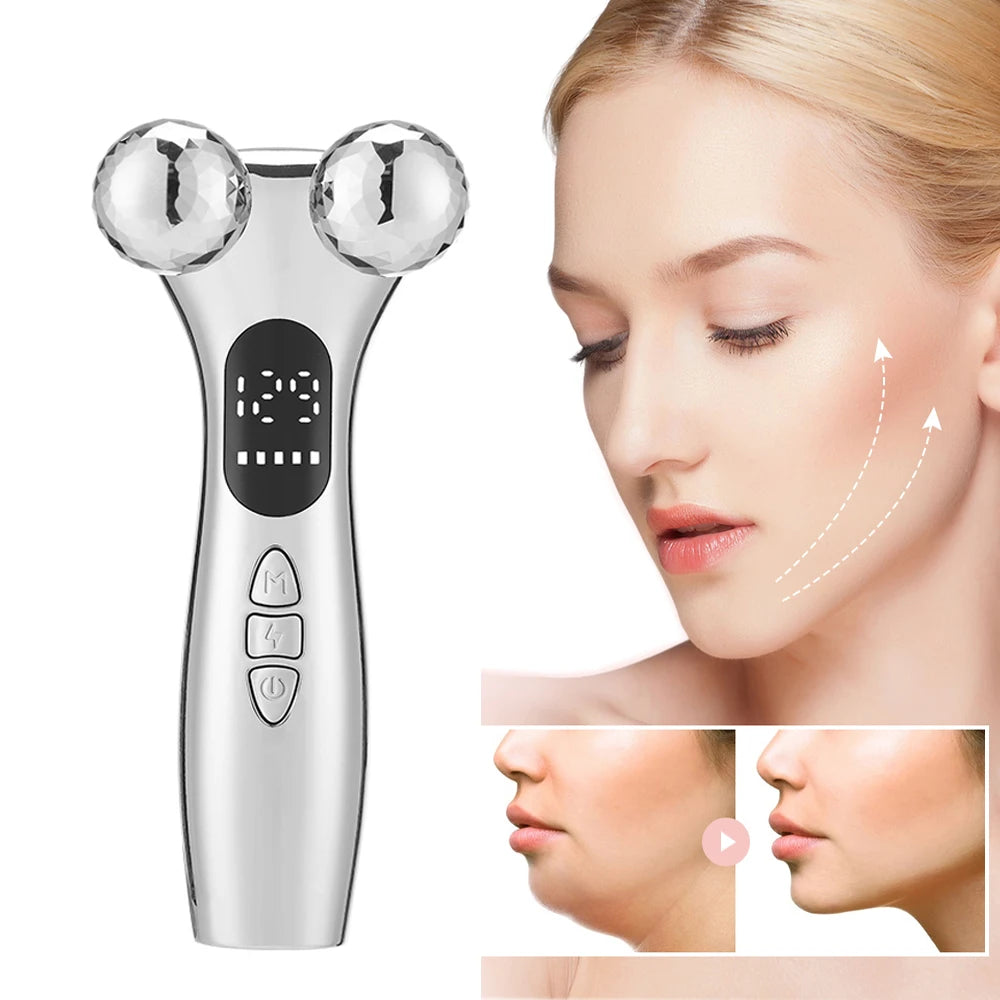 12 Modes Face Massager Lift Face 3D Roller Massager Thin Body Massage Tool Micro-current Massagers Skin Care Tools Eye Care