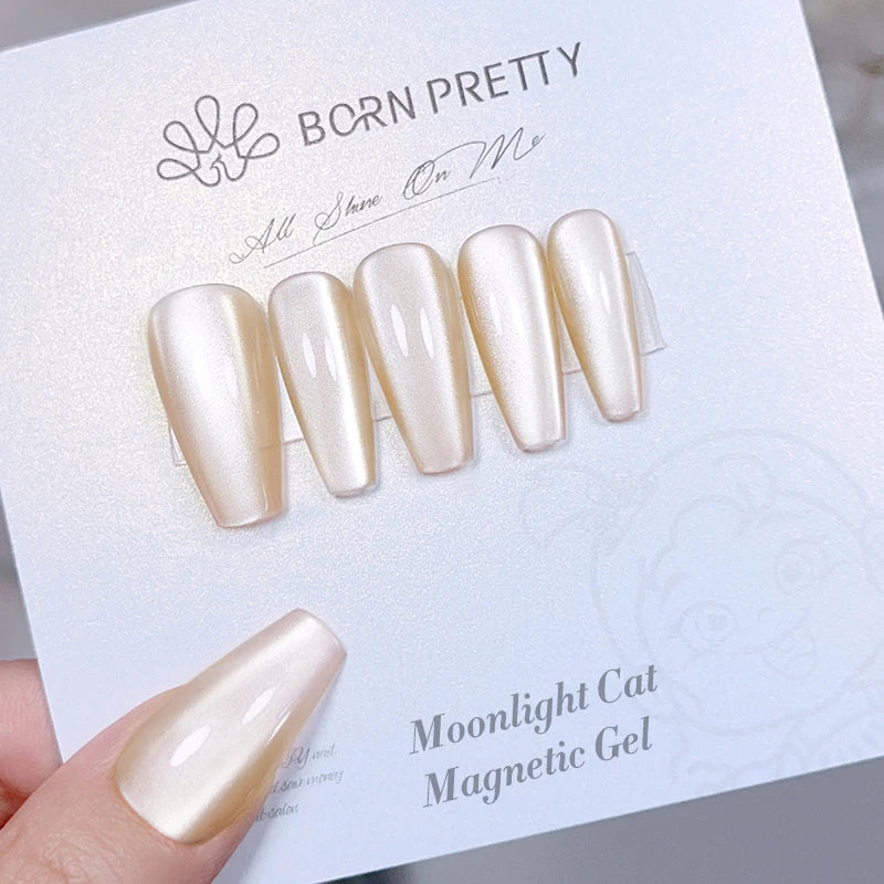 BORN PRETTY Sparkling Moonlight Cat Magnetic Gel Polish Set Semi Permanent Soak Off Crystal Gel Nail Polish Kit For Nail Art DIY