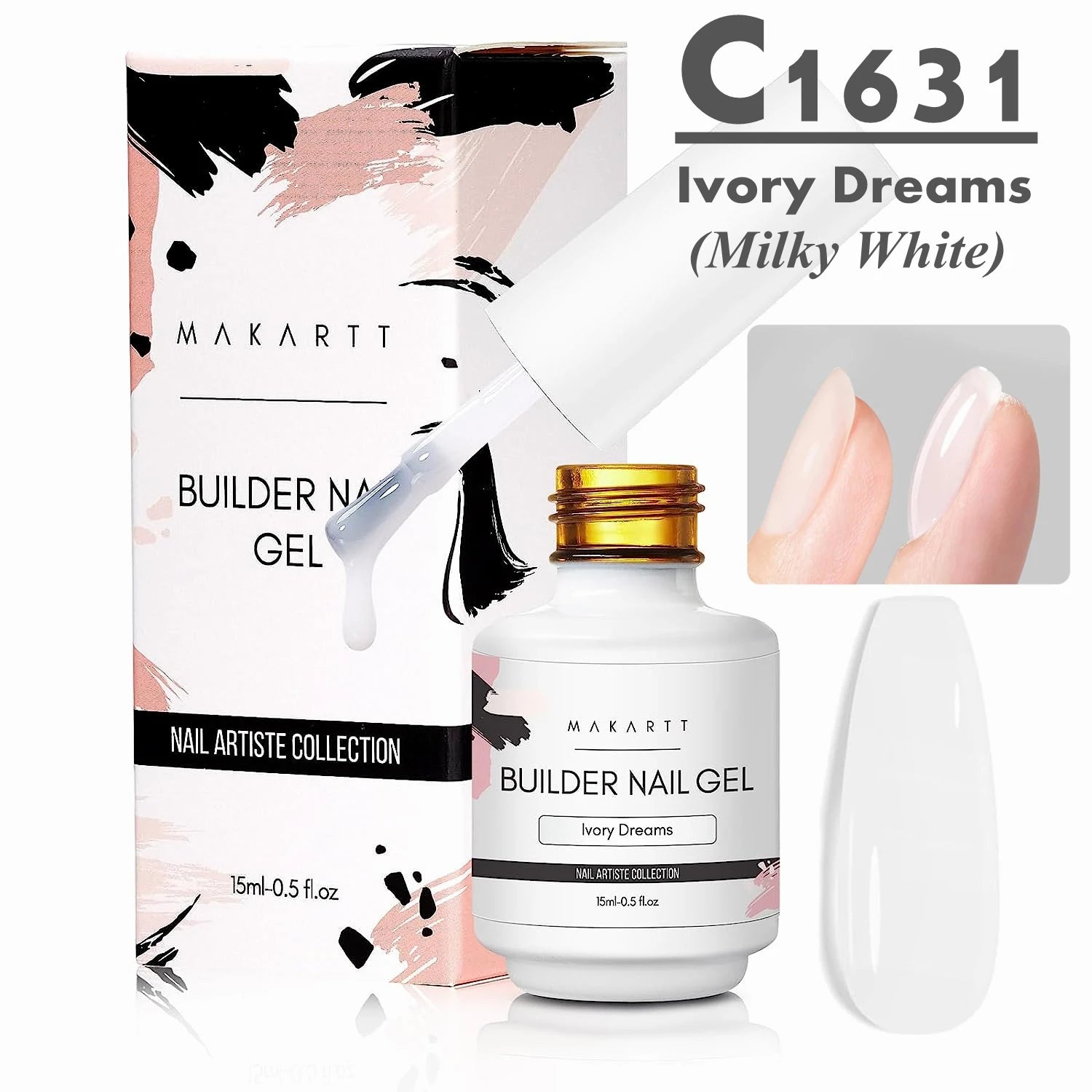 Builder Gel for Nails 7 In 1 Hard Gel Polish for Nail Thickening Nude Milky Extension U V Gel Natural Color Strengthener Gel