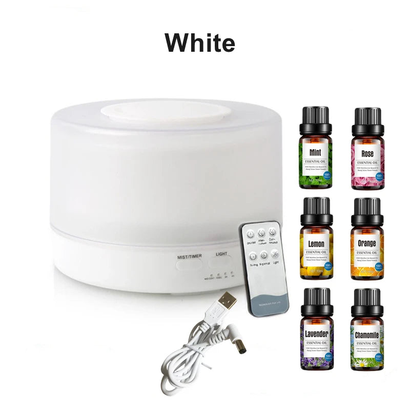 USB Aroma Diffuser with 6pcs Essential Oil Set