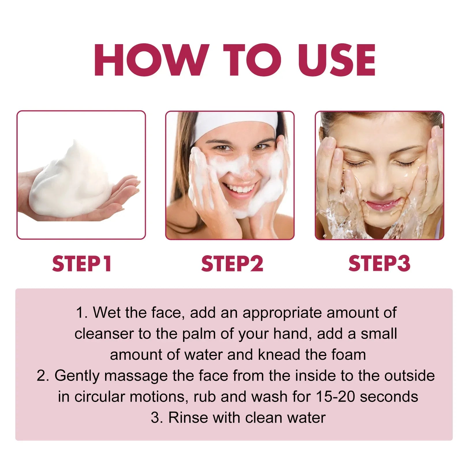 Amino Acid Face Cleanser Fade Dark Remove Melanin Brightening Hydrating Oil Control Moisturizing Smoothing Shrink Pore Skin Care