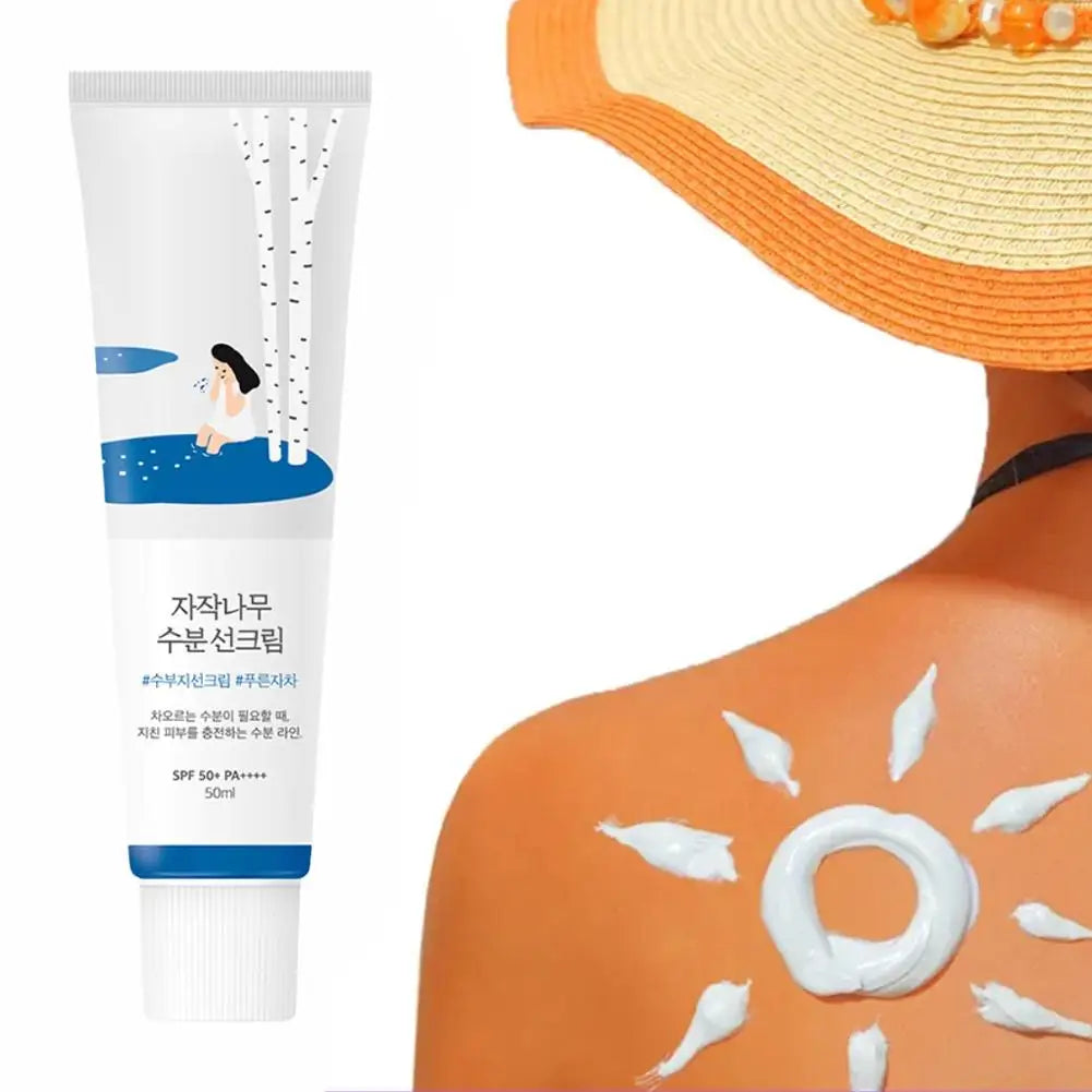 1/3Pcs Birch Juice Sunscreen SPF50+ PA++++ Creamy Sun Cream Moisturizing Strong UV Protection Sunblock Water Resistant Skin Care