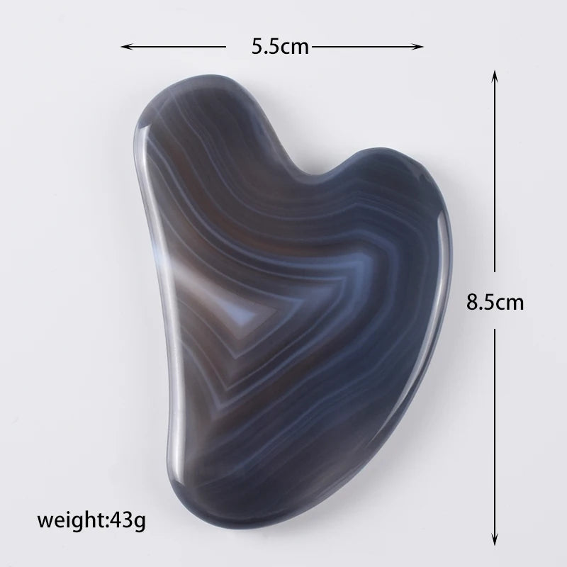 Grey agate Jade Roller Massager Gouache Scraper For Face Facial Skin Care Tools Natural Body Back Beauty Lifting Massagers Rolle