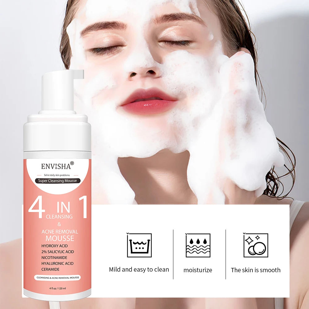 ENVISHA Facial Skin Care Exfoliating Mousse Peeling Gel Deep Remove Cleaning Smooth Moisturizing Cream Whitening Shrinking Pores