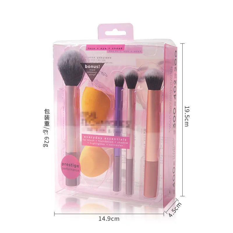 Hot-selling RT makeup brush set 1786 set of brushes portable belt beauty blender