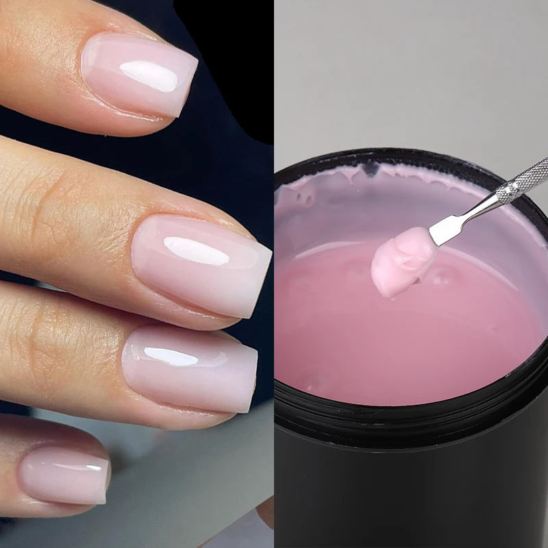 MSHARE 250g Clear Acrylic Gel Hard Gel For Nail Extension Pink Nude White Acrygel Hema Free Builder Nail Gel French Nails Art