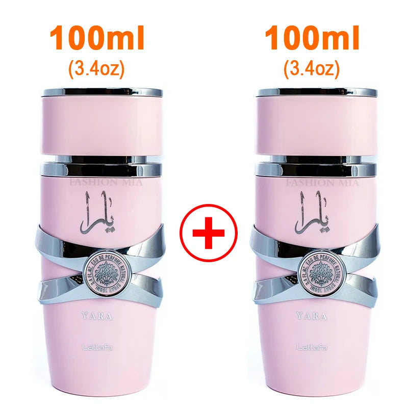2 Box 3.4oz (100ml) Original Men's Yara Perfume Lasting Fragrance Originals Gift Set Moi Tous Asad Candy Women Arabic perfume