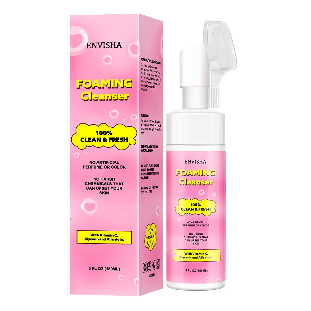 ENVISHA Face Skin Care Foaming Cleanser Oil Control Cleansing Exfoliating Mousse Smooth Moisturizing Whitening Shrinking Pores