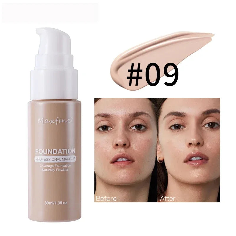 Liquid Face Foundation Cream Oil-Control BB Cream Matte Base Brightening Concealer Lasting Full Coverage Women Makeup Cosmetics