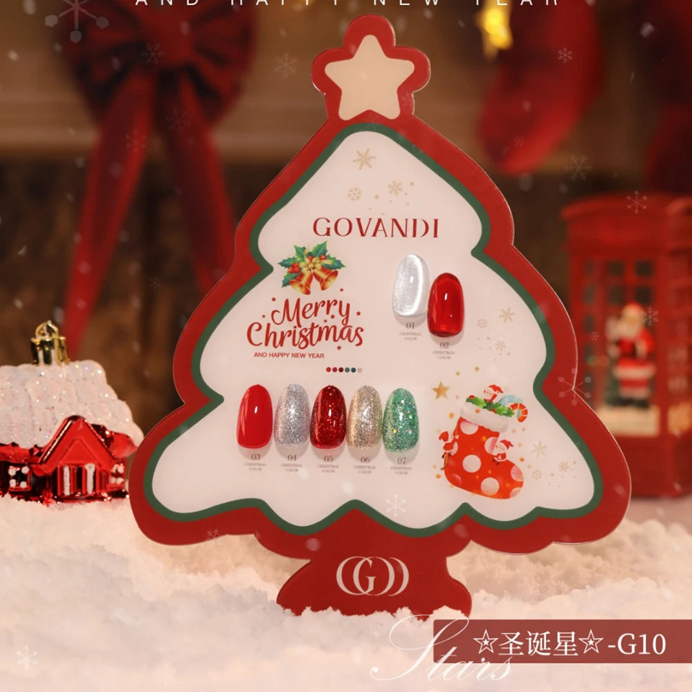 High Quality Christmas Gift Winter Red Nail Gel Set