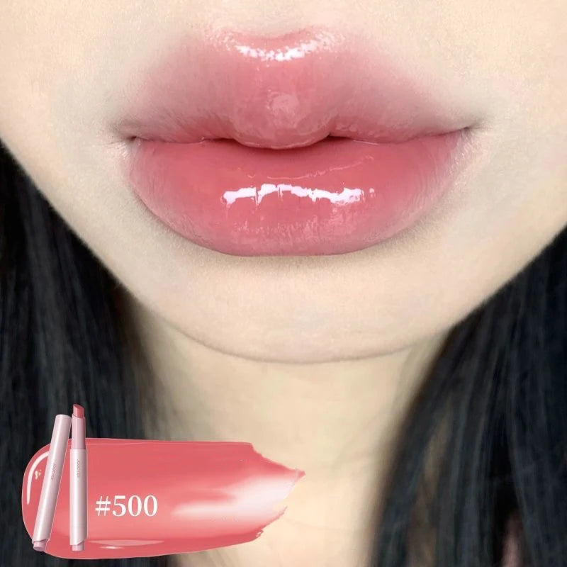 Joocyee Solid Lip Gloss Mirror Water Glossey Mouth Red Lip Glaze Hydrating Lip Color with Vitamin E Shine Finish Lipstick