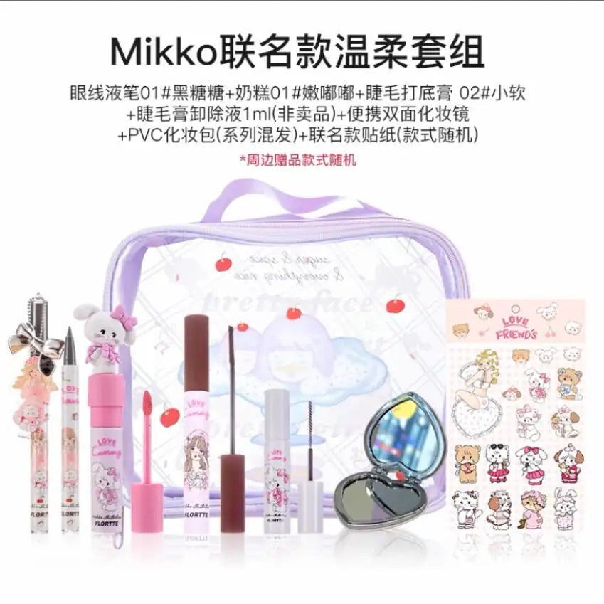 FLORTTE&Mikko Makeup Set Full Professional Lipstick Eyeliner Mascara Makeup Gift Sets
