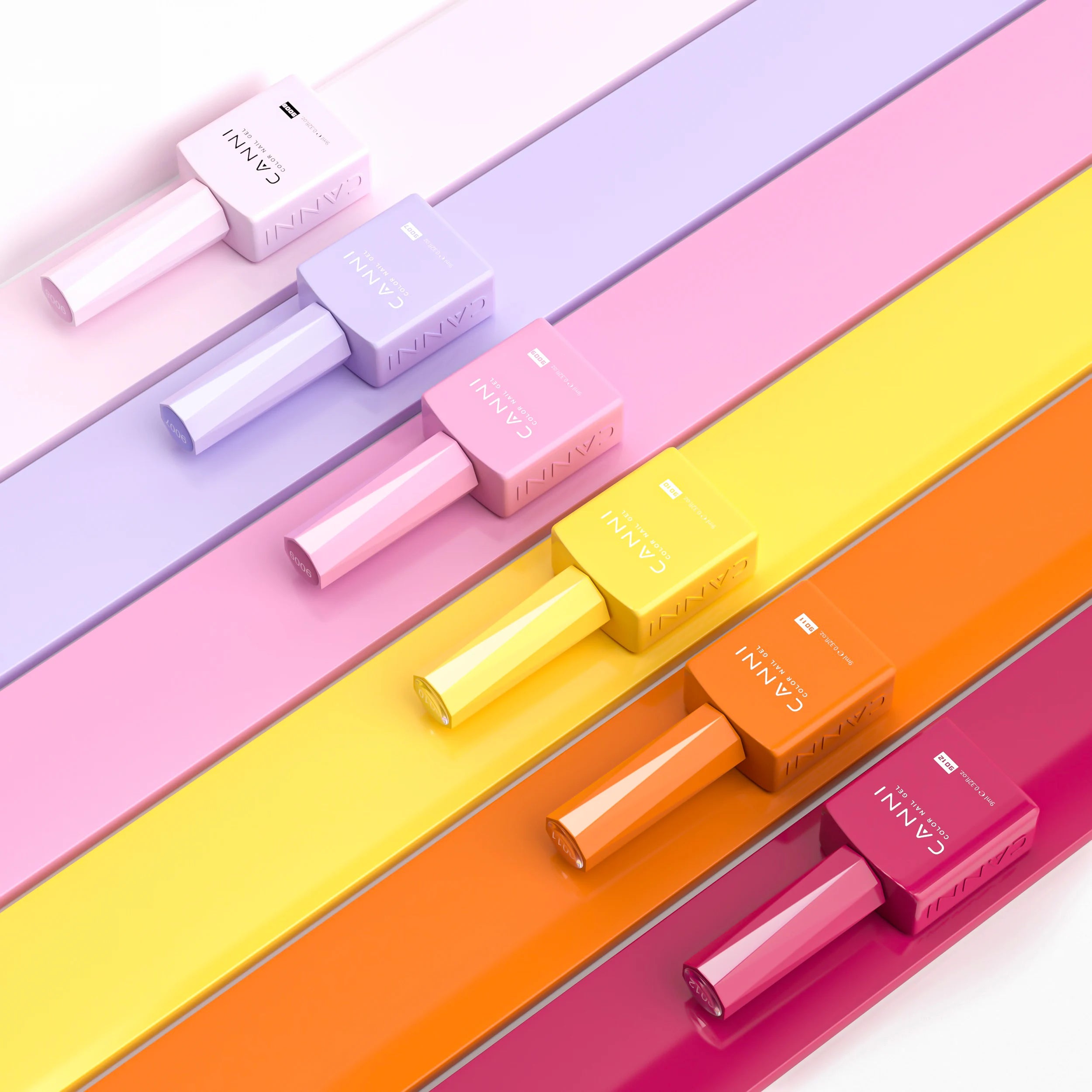 CANNI Nail Gel Polish Set Upgraded HEMA FREE Summer Nails Smooth Texture Ultra Gloss Top Coat Pigmented Gel Soak off UV LED Gel