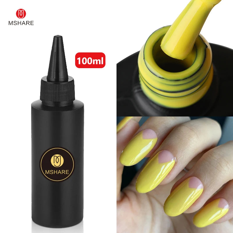 MSHARE 100ML Nail Gel Polish Soak Off UV LED Nails Vernis Semi Permanent Varnish Polish White Red Nail Gel Art
