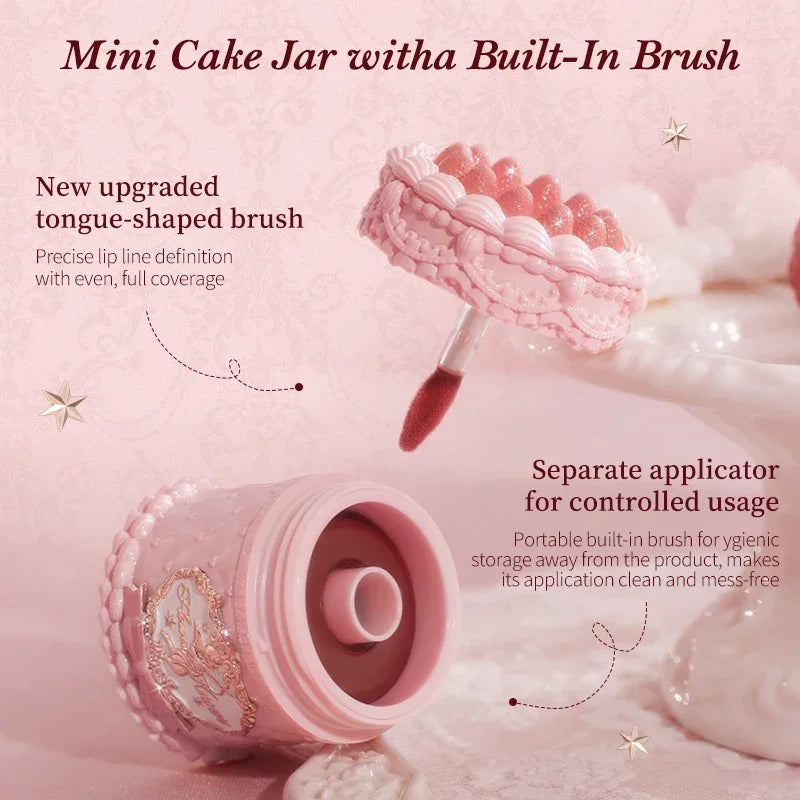 Flower Knows Strawberry Cupid Collection Cake Lip Cream 5ml Velvet Lip Tint - High Pigment Color Longwear Matte Lipstick